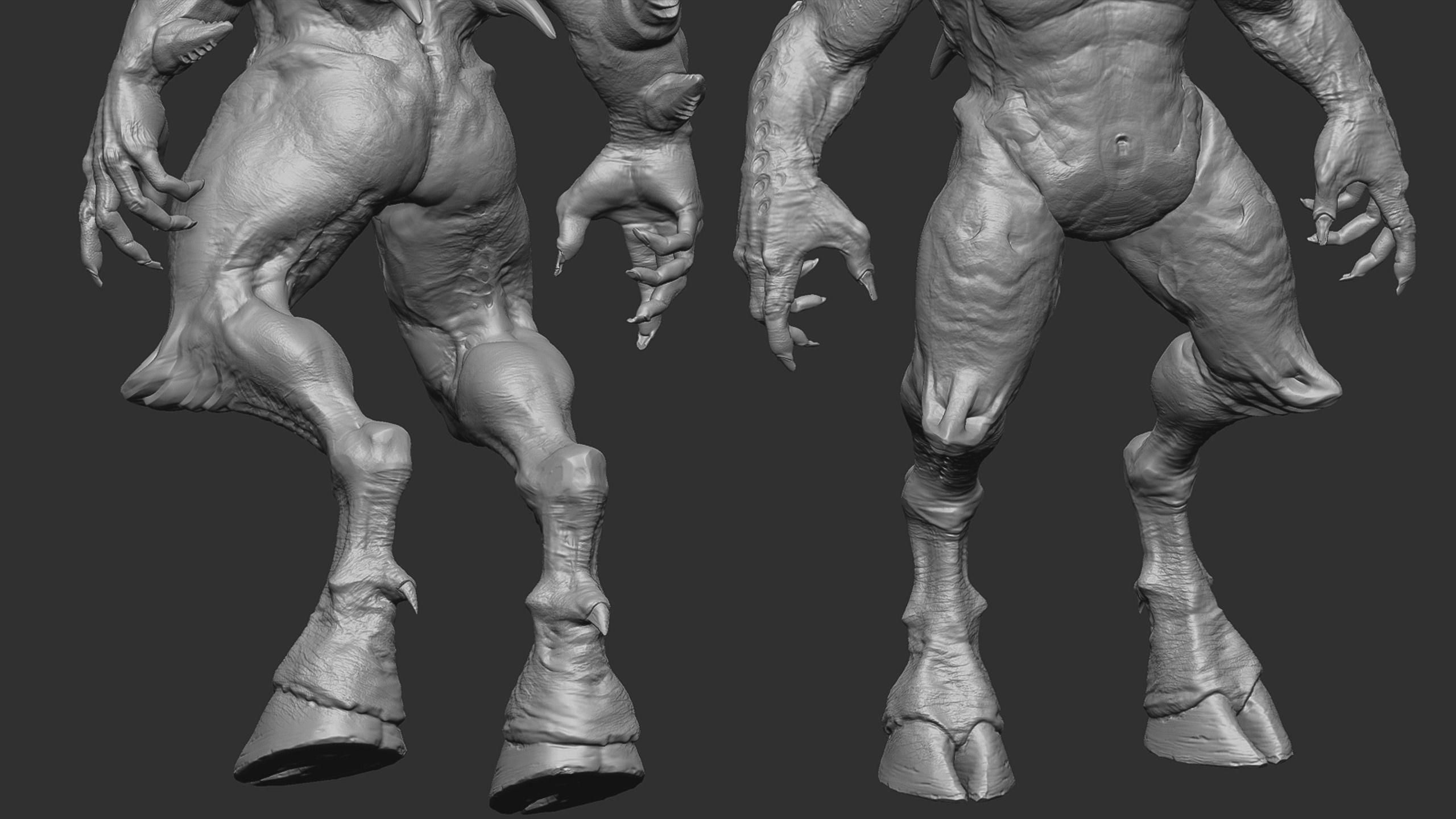 Demon Creature - Shadow Warden Low-poly 3D model_35