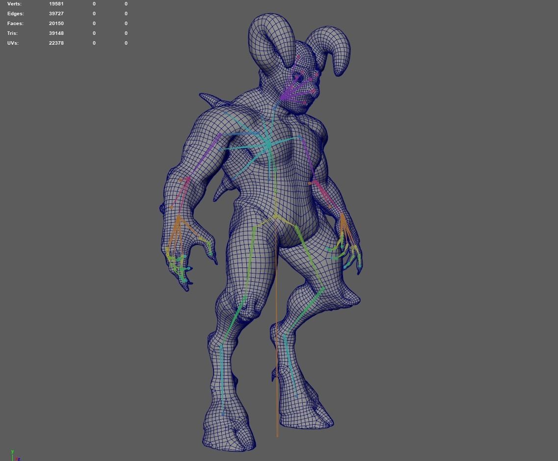 Demon Creature - Shadow Warden Low-poly 3D model_41