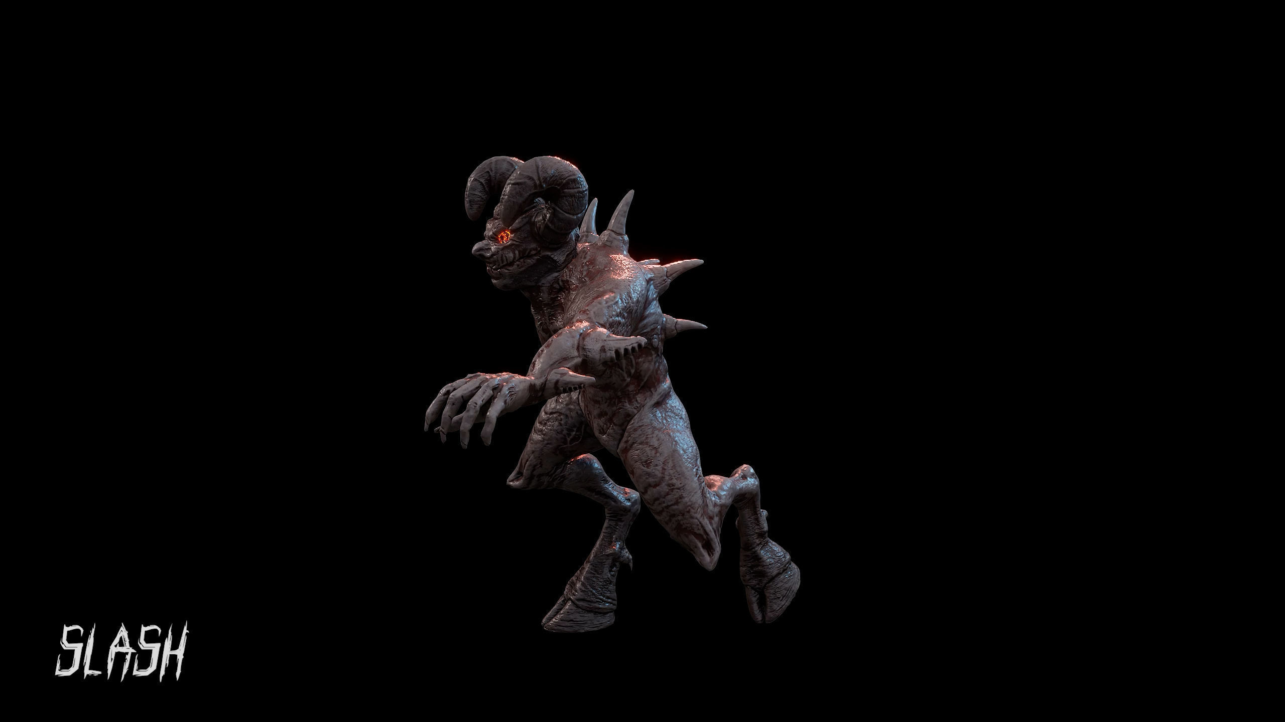 Demon Creature - Shadow Warden Low-poly 3D model_27