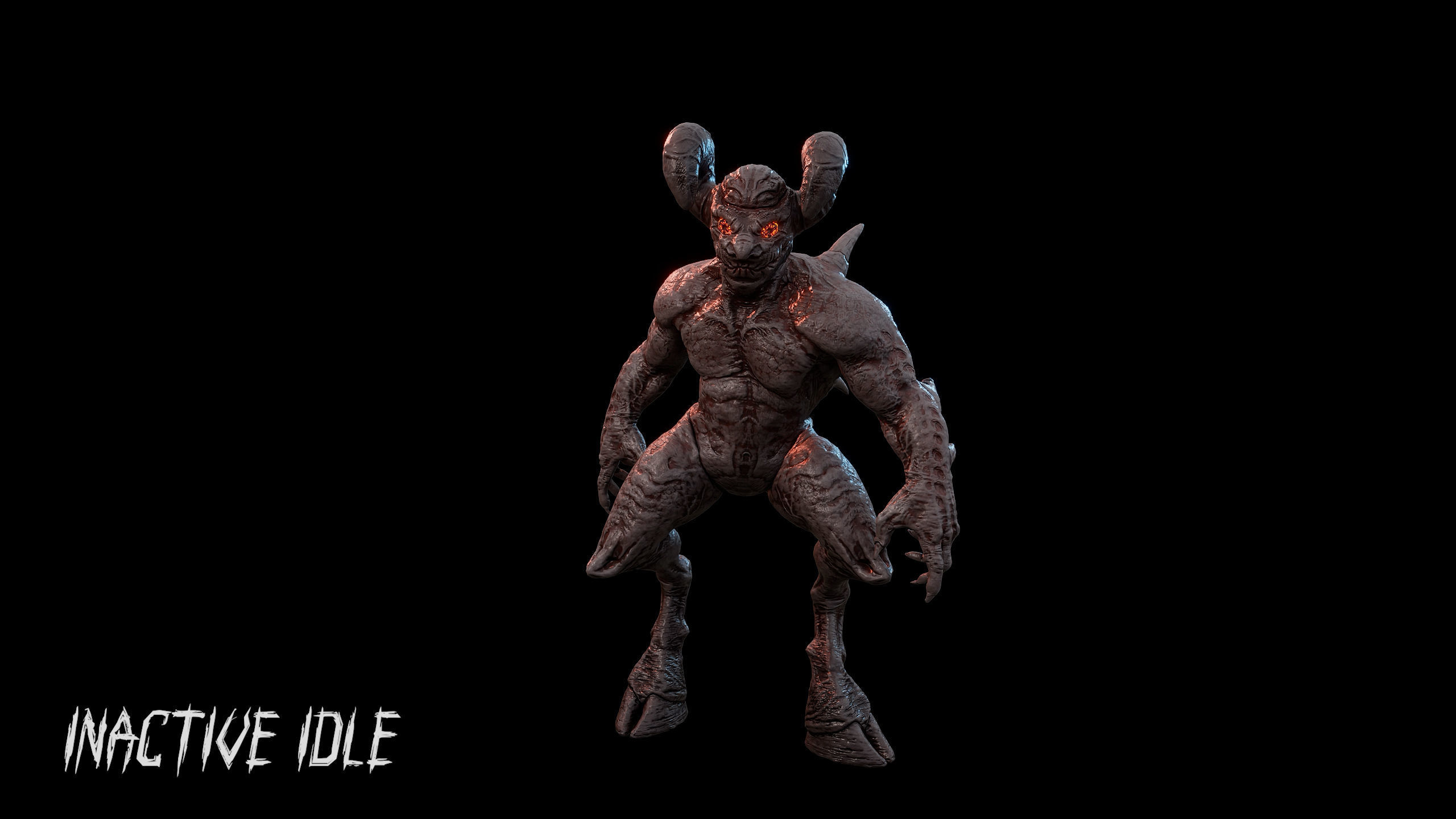 Demon Creature - Shadow Warden Low-poly 3D model_24