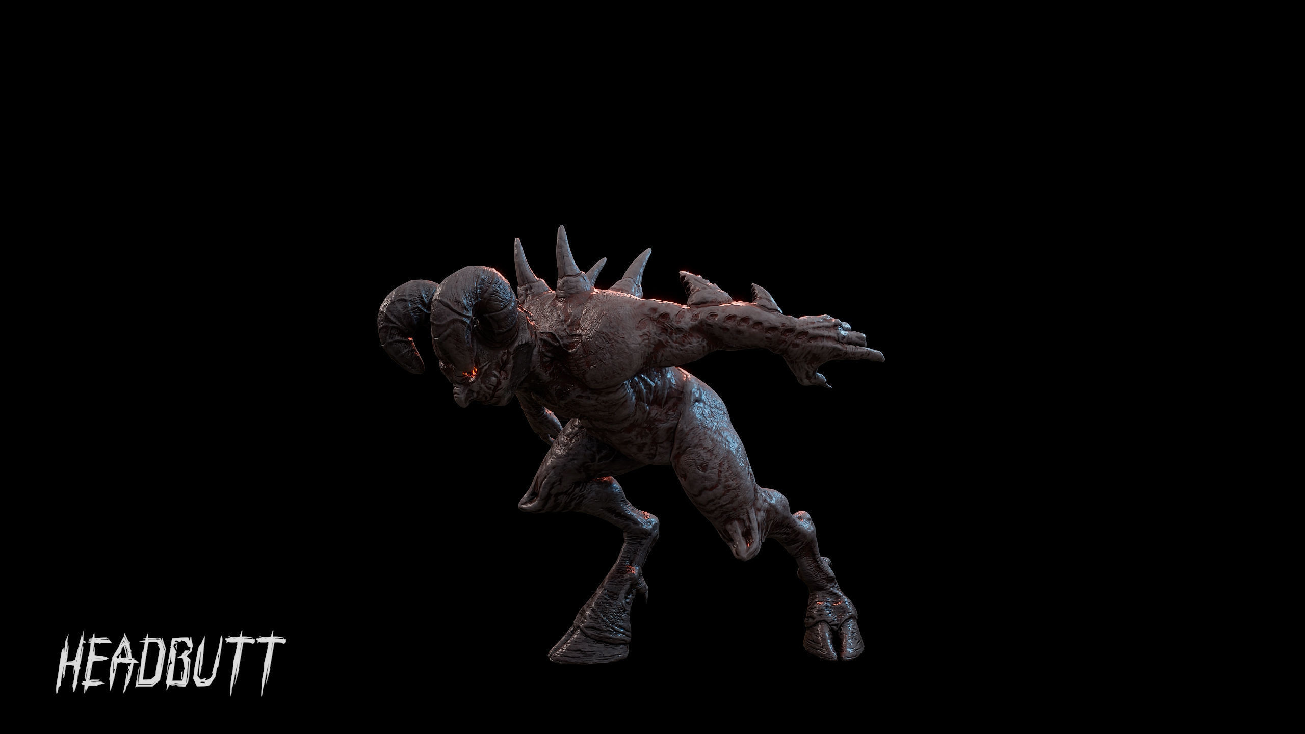 Demon Creature - Shadow Warden Low-poly 3D model_30