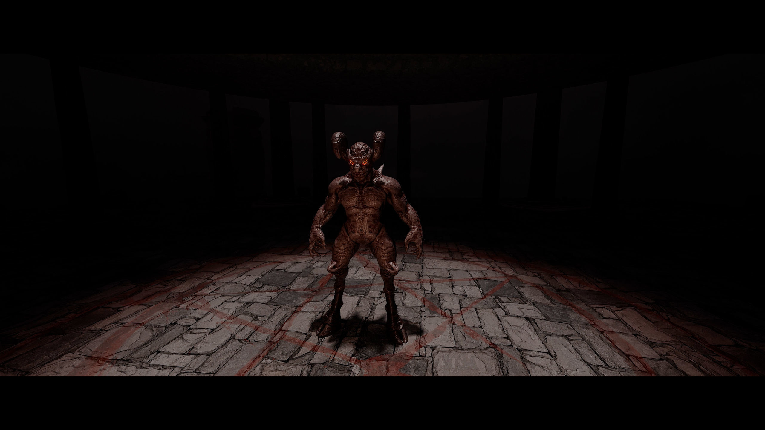 Demon Creature - Shadow Warden Low-poly 3D model_26