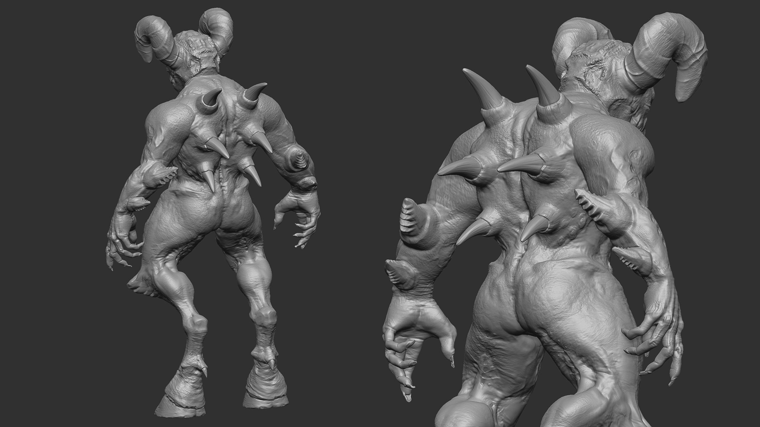 Demon Creature - Shadow Warden Low-poly 3D model_8