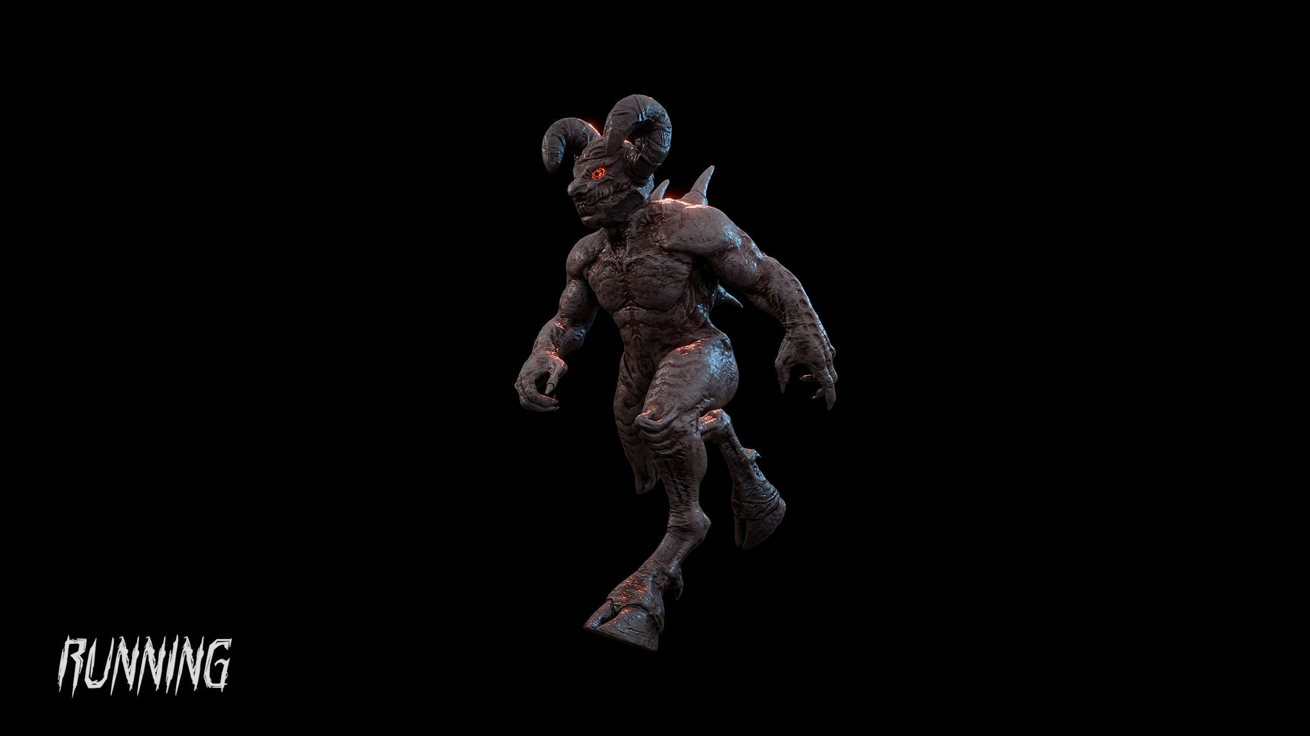 Demon Creature - Shadow Warden Low-poly 3D model_11