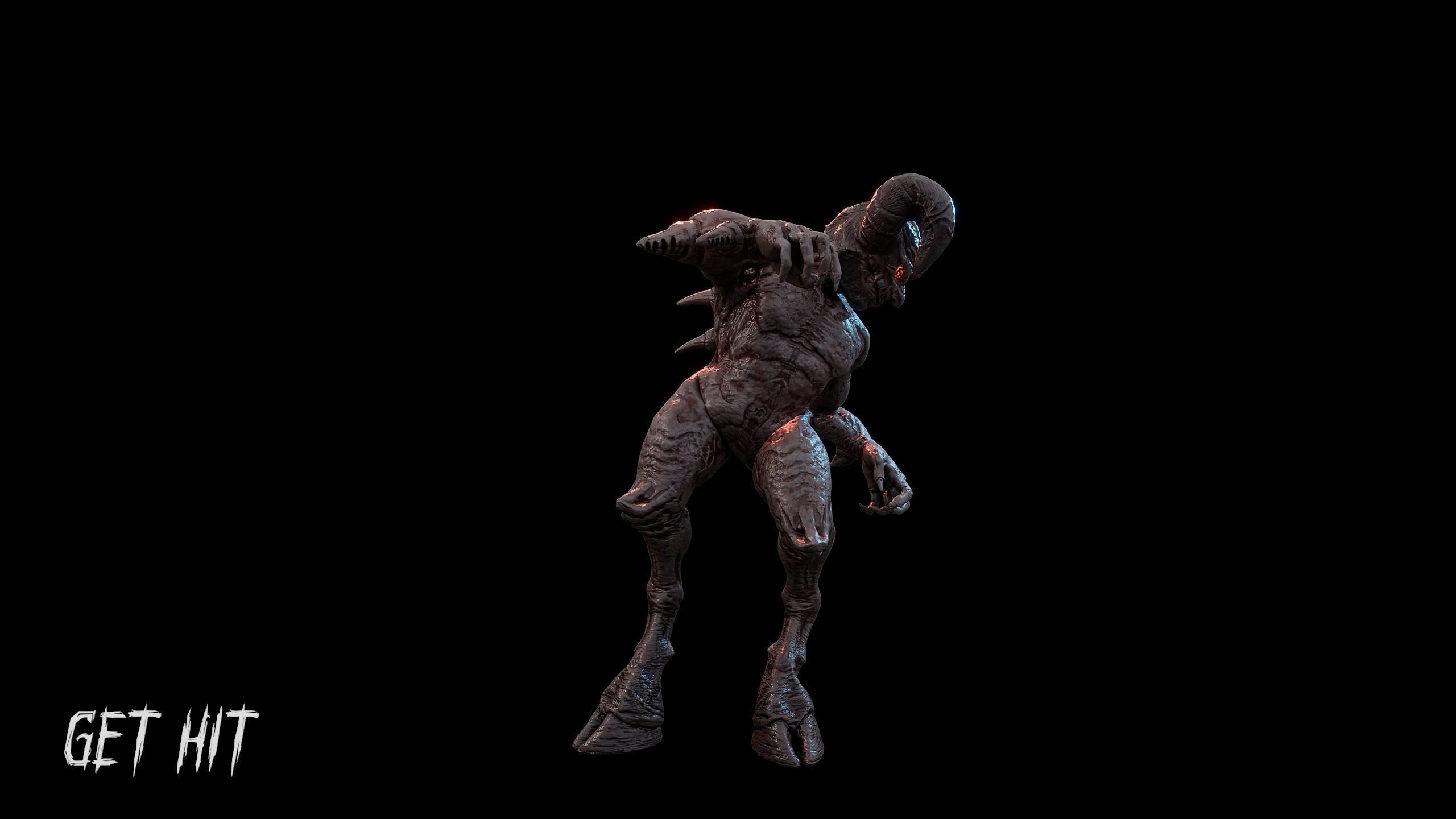 Demon Creature - Shadow Warden Low-poly 3D model_31