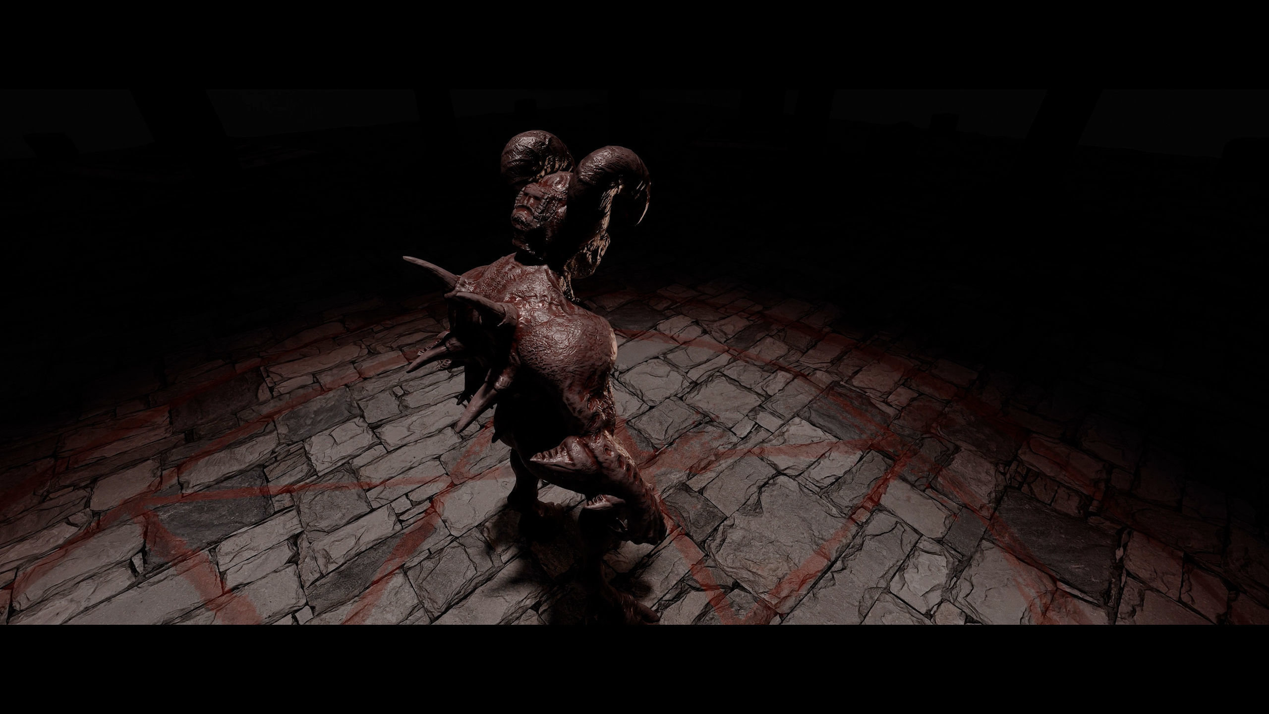 Demon Creature - Shadow Warden Low-poly 3D model_16