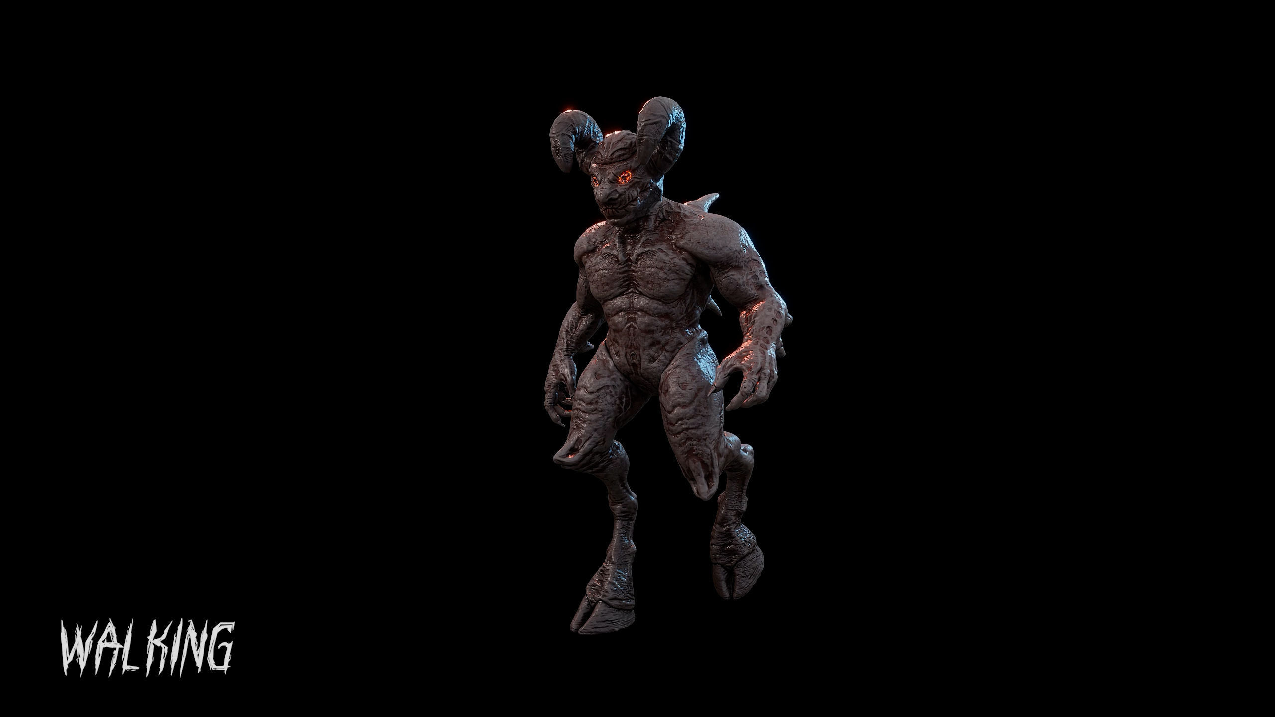 Demon Creature - Shadow Warden Low-poly 3D model_21