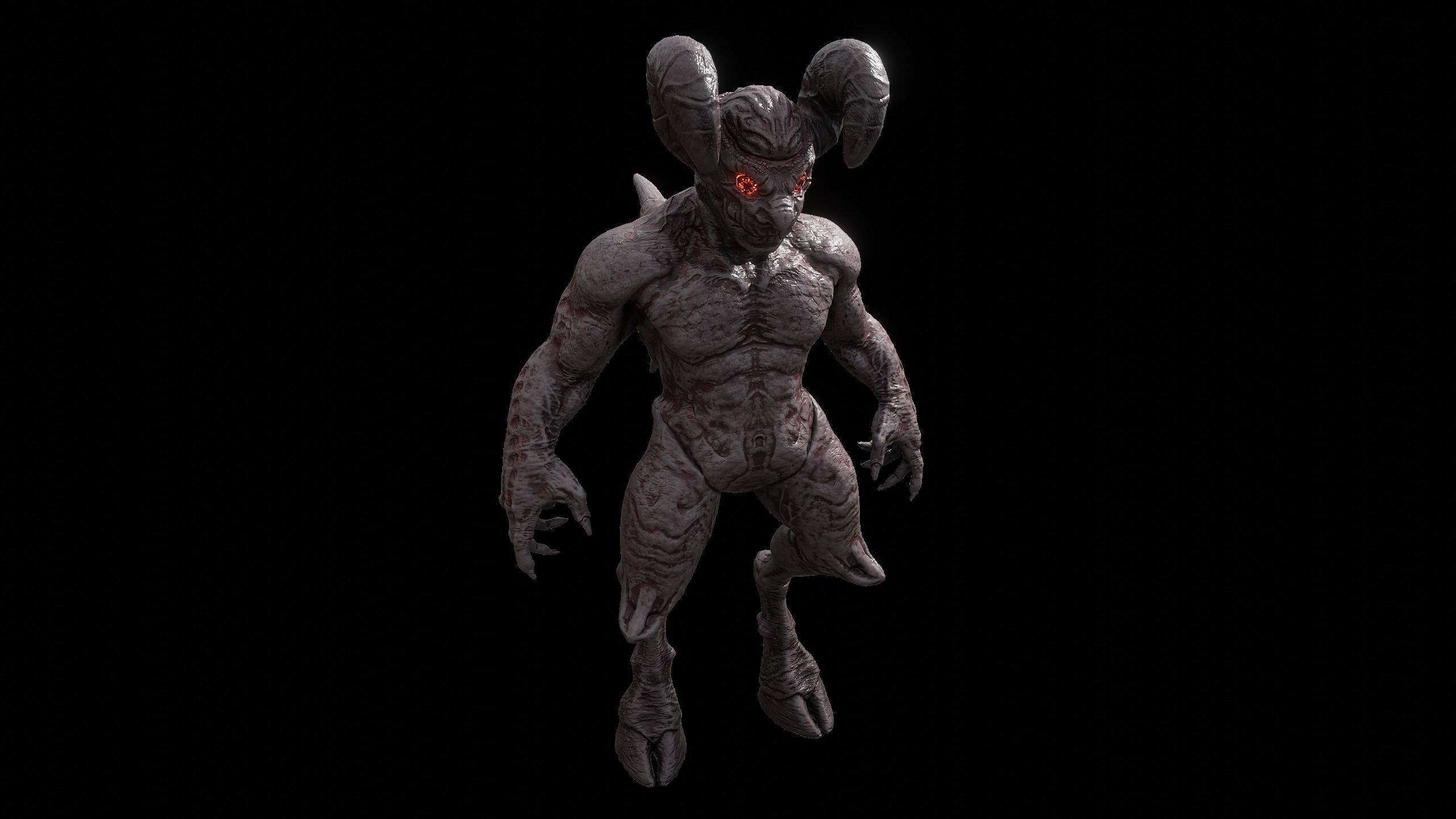 Demon Creature - Shadow Warden Low-poly 3D model_25
