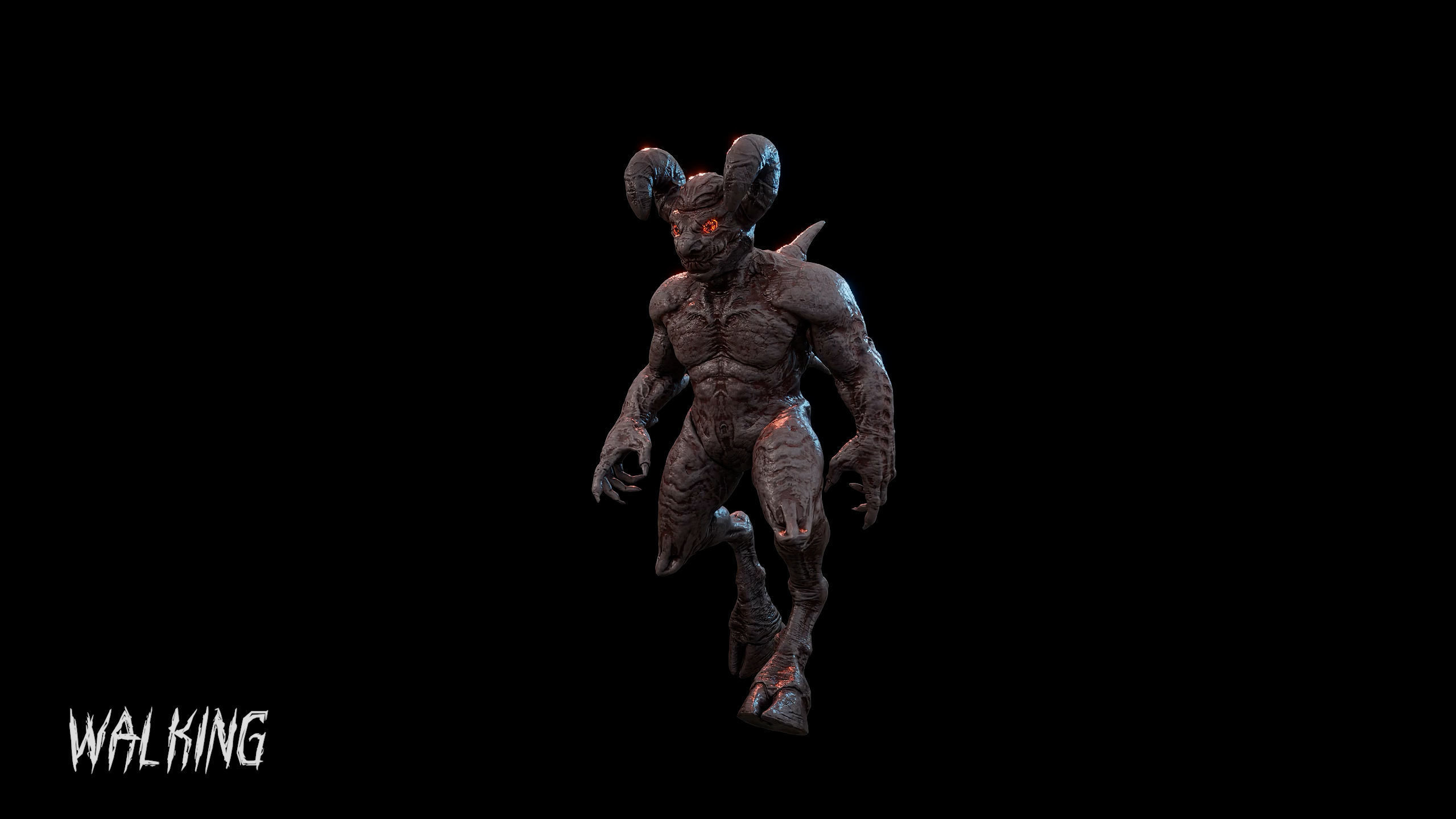 Demon Creature - Shadow Warden Low-poly 3D model_22