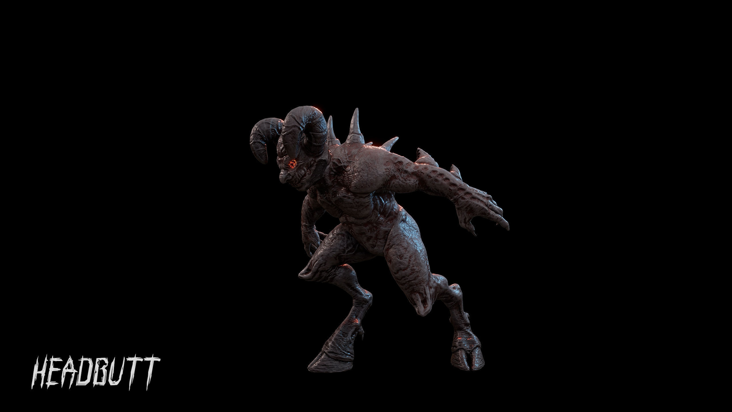 Demon Creature - Shadow Warden Low-poly 3D model_29