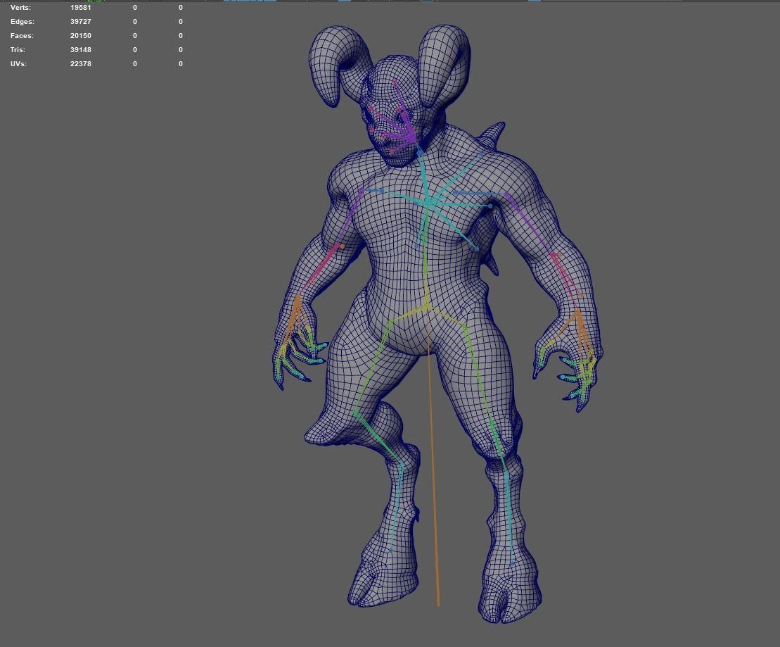 Demon Creature - Shadow Warden Low-poly 3D model_19