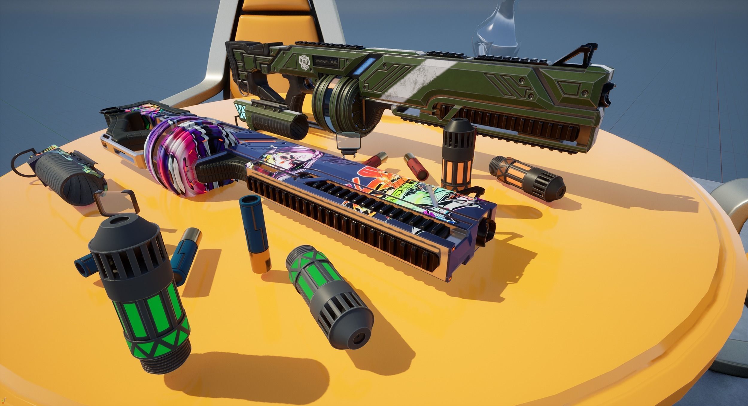 Damnflash Futuristic Low-poly 3D model_5