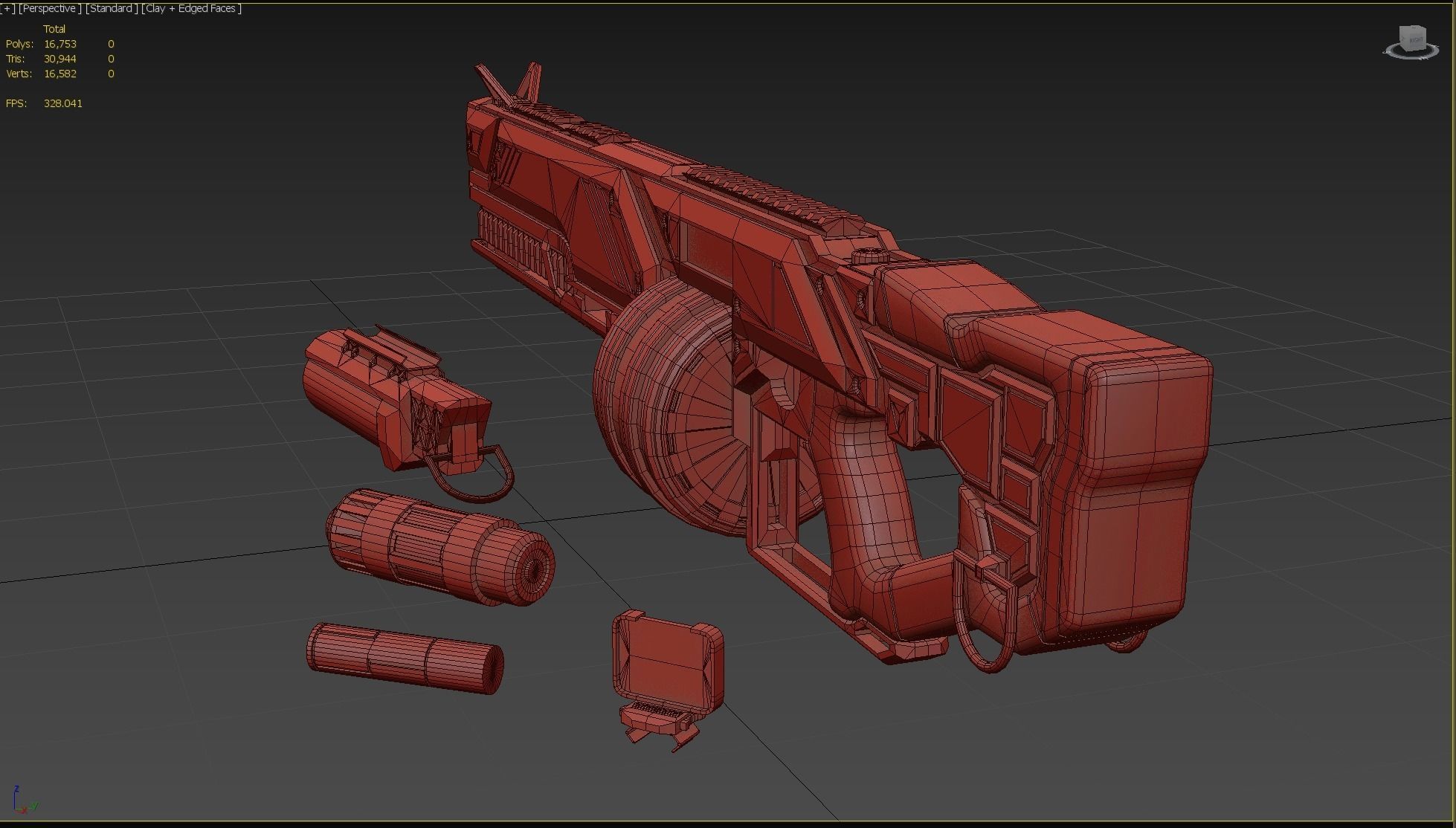 Damnflash Futuristic Low-poly 3D model_9