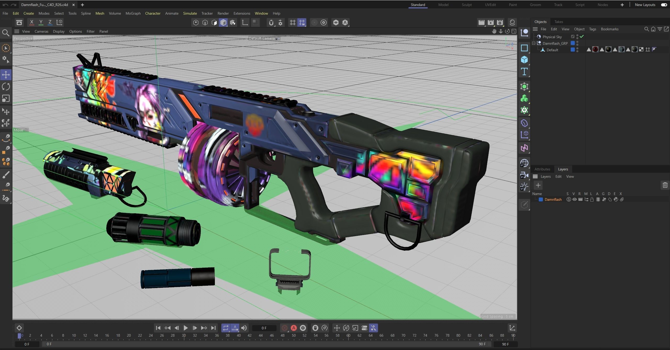 Damnflash Futuristic Low-poly 3D model_18