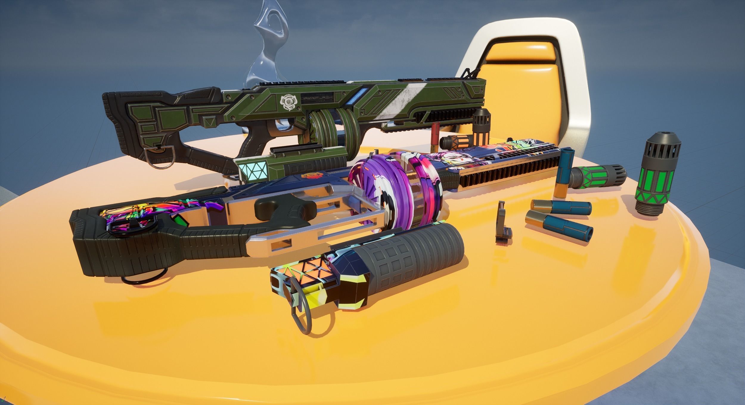 Damnflash Futuristic Low-poly 3D model_6