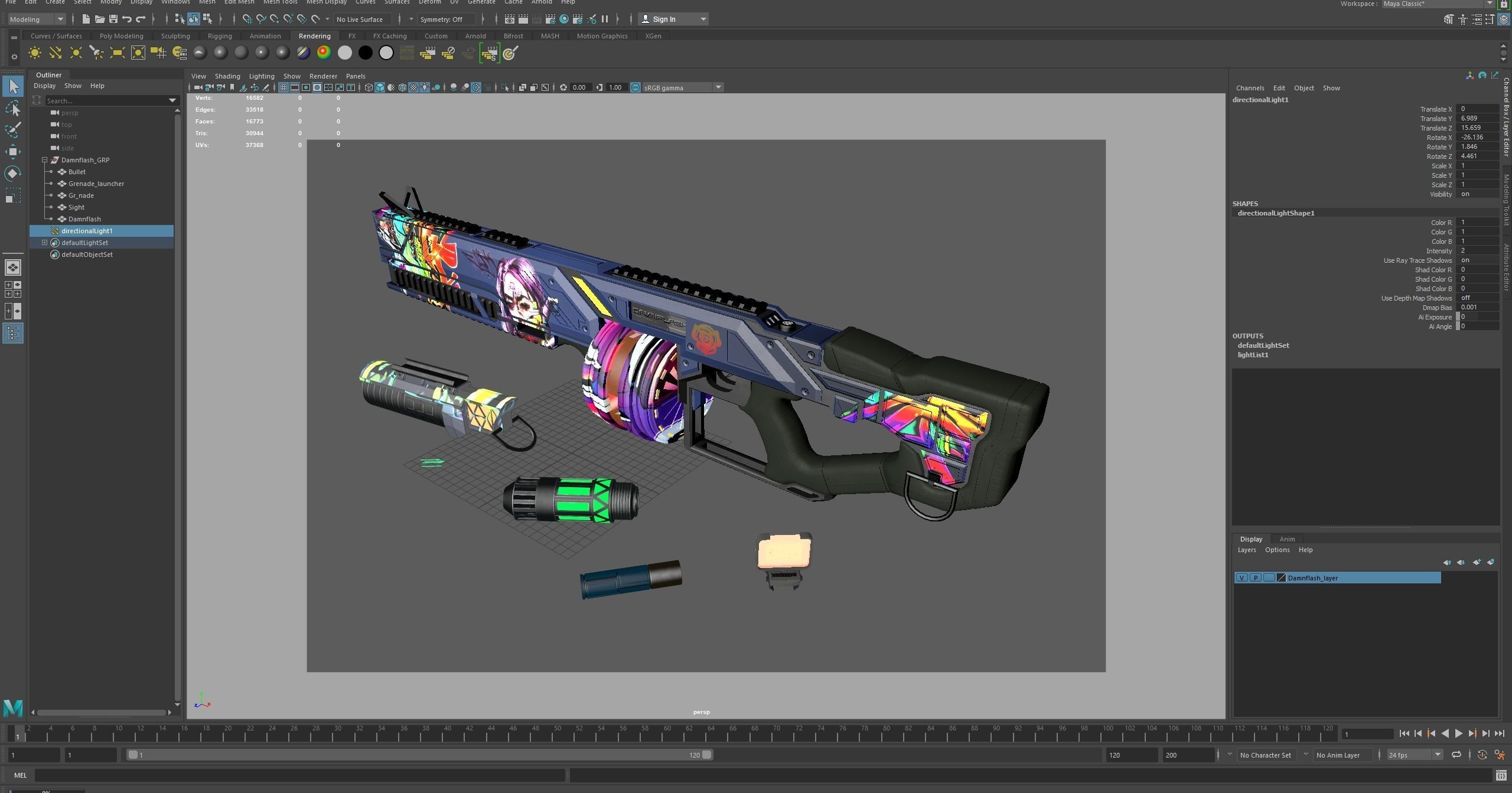 Damnflash Futuristic Low-poly 3D model_16