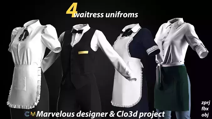  waitress outfits for women