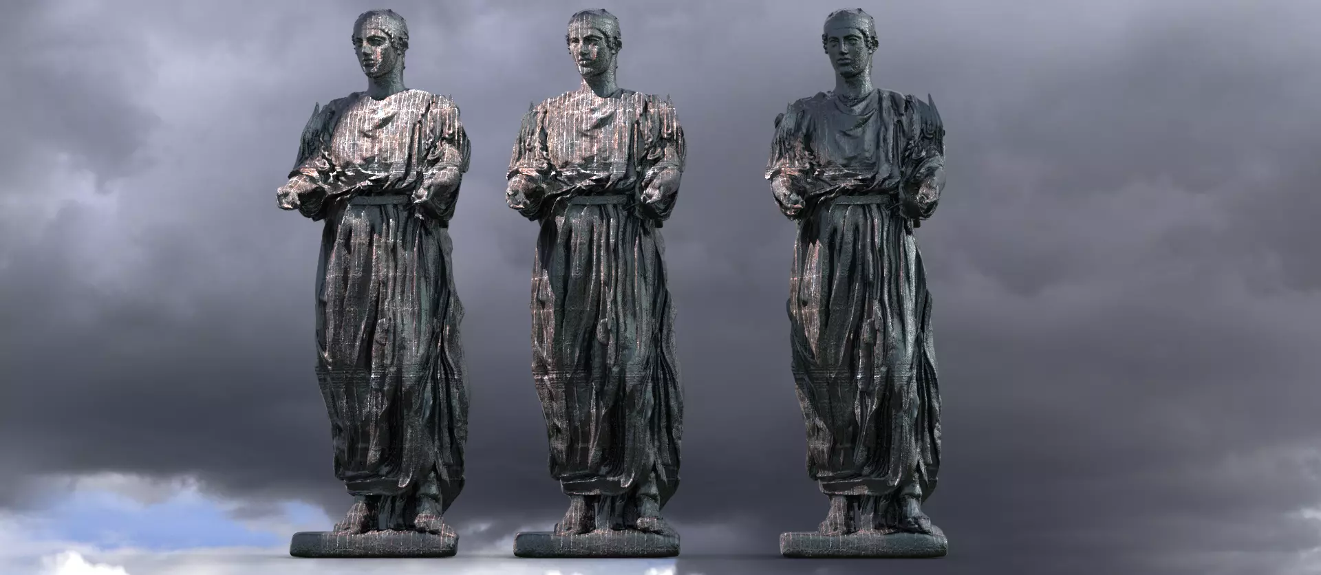 Delphi robed Chariot driver 3D model