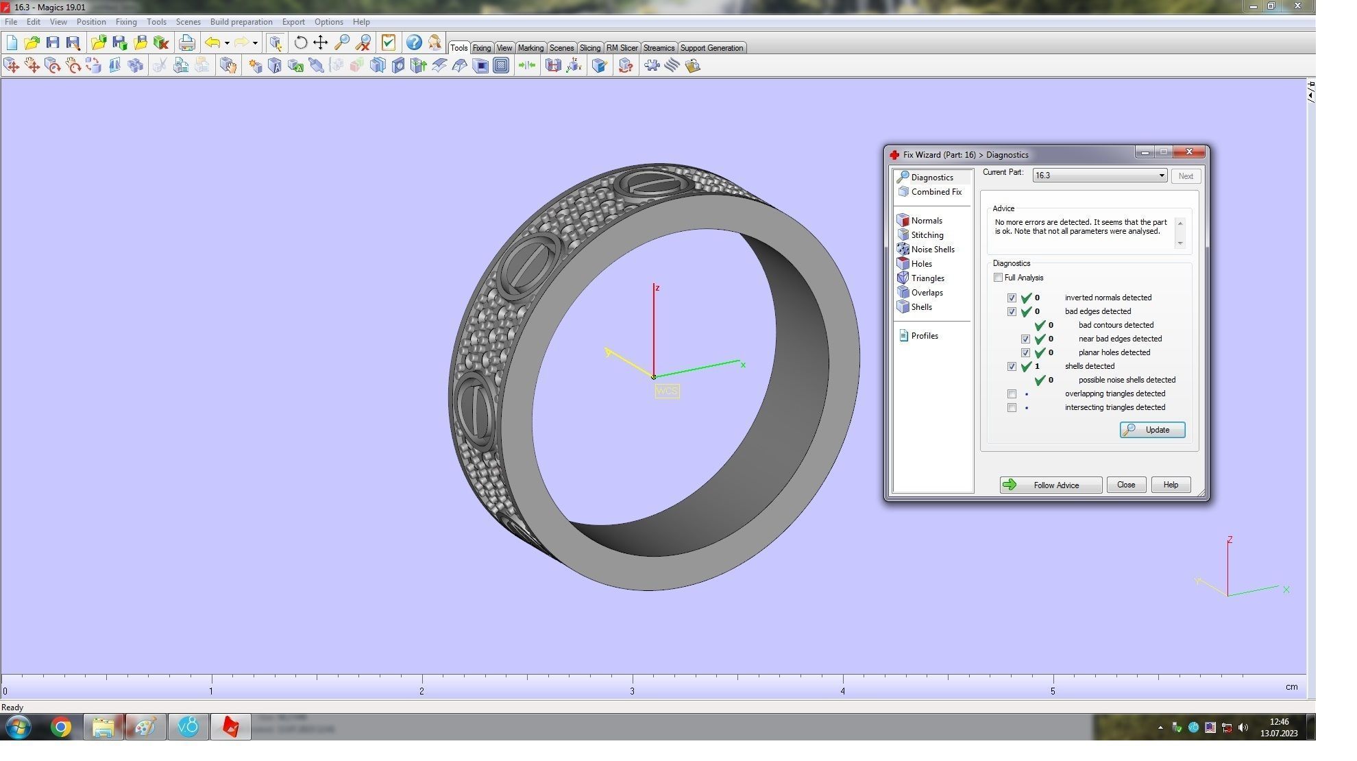 Paved Ring 16 3mm 3D print model_8