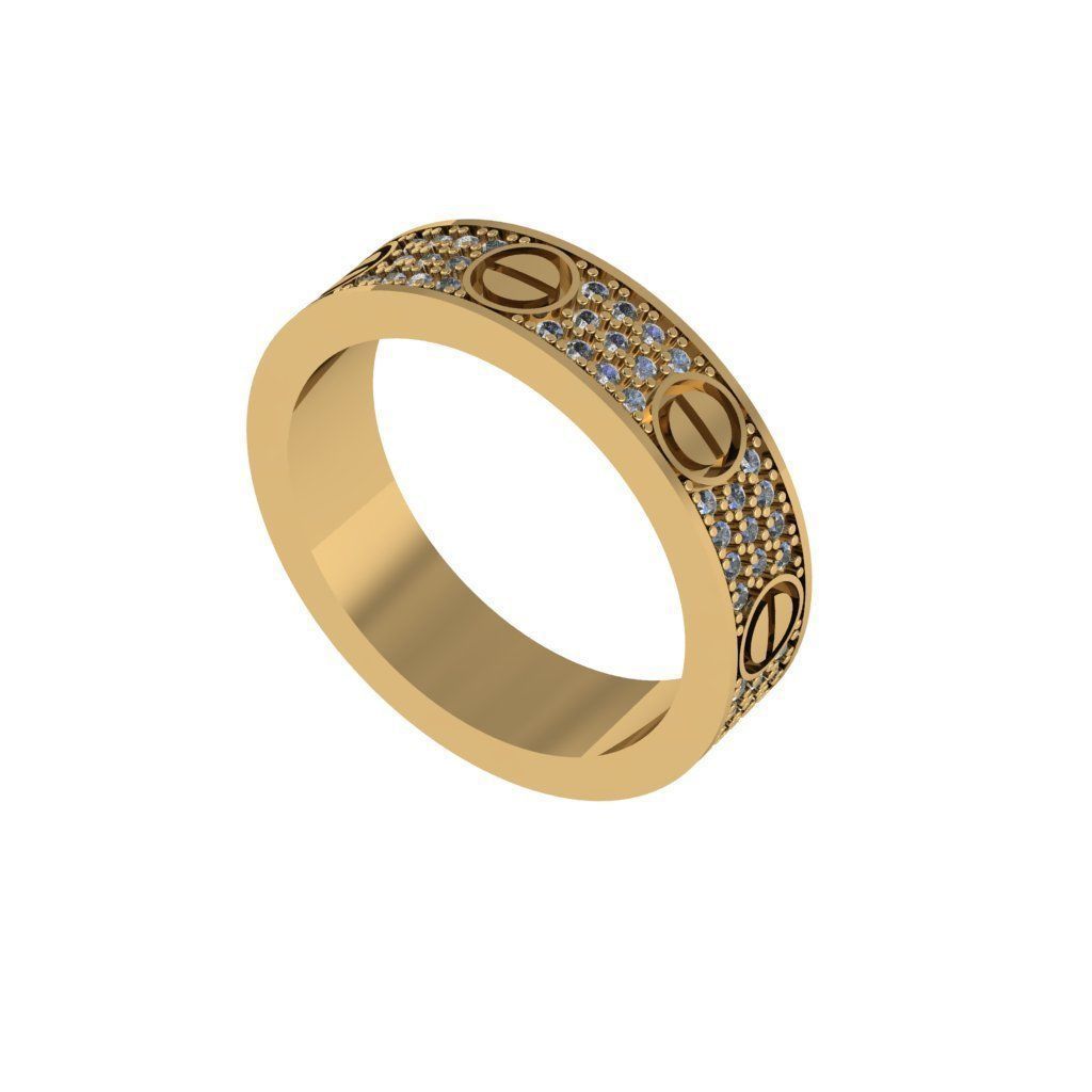 Paved Ring 16 9mm 3D print model_15