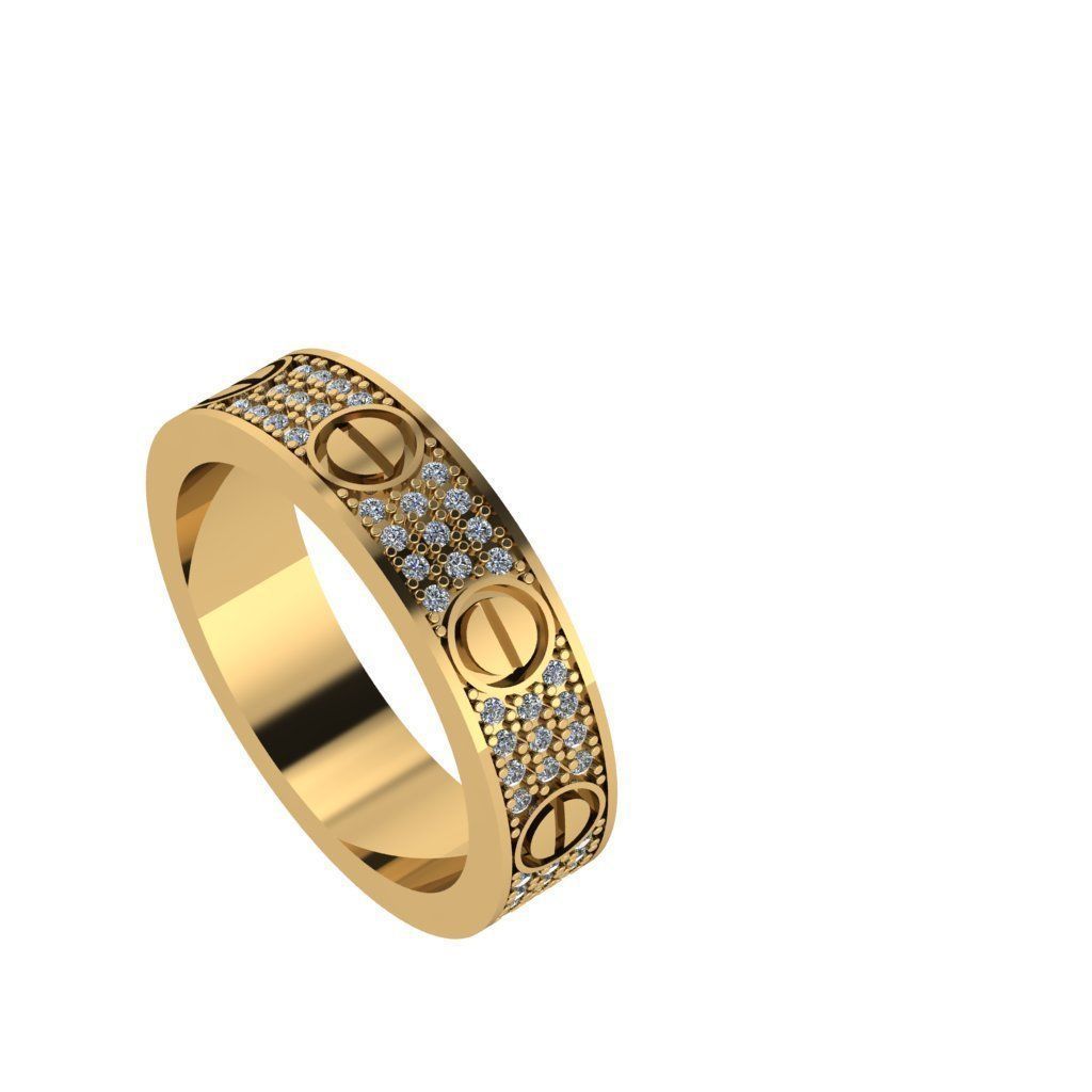 Paved Ring 16 9mm 3D print model_13