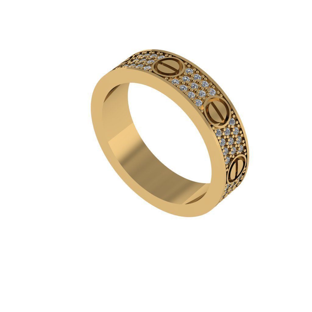 Paved Ring 16 9mm 3D print model_16