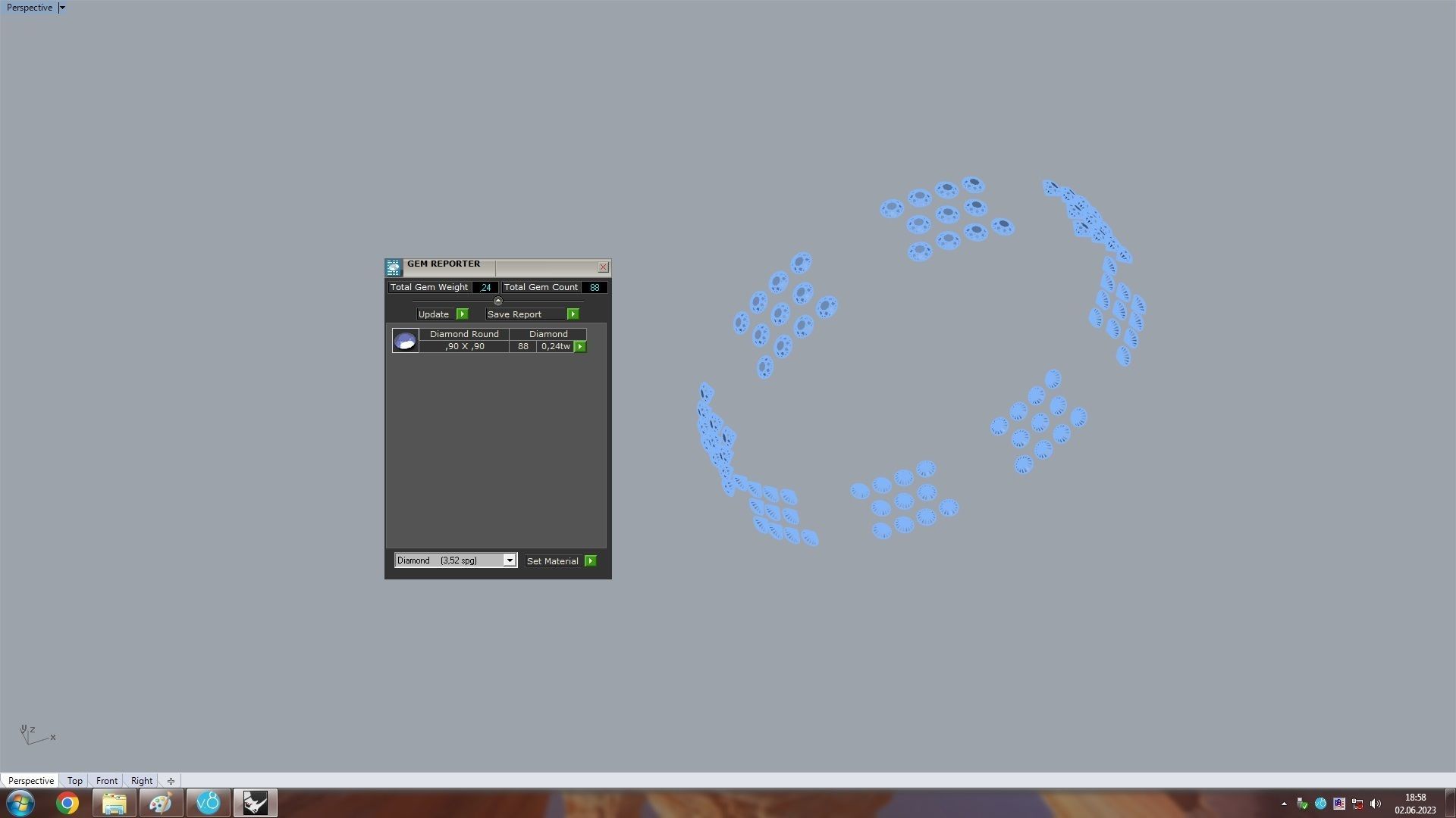 Paved Ring 16 9mm 3D print model_6