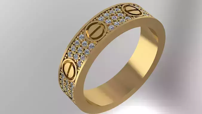 Paved Ring 17 1mm 3D print model