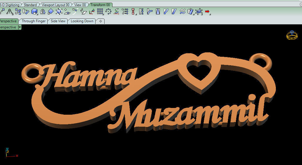 Name plate Locket  3D print model_10