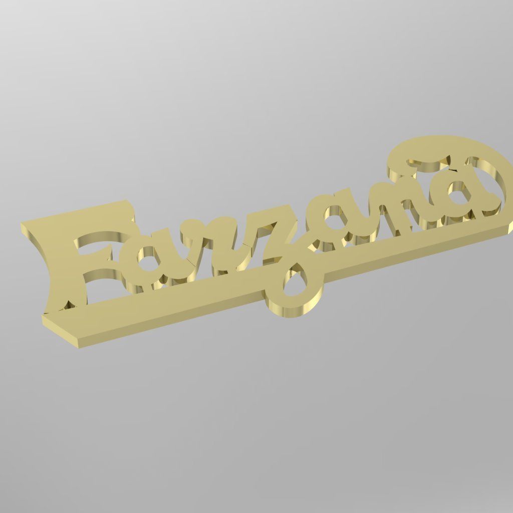 Name plate Locket  3D print model_2