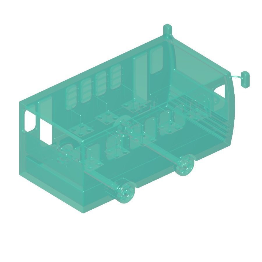 Fantastic Cartoon Bus 3D model_2