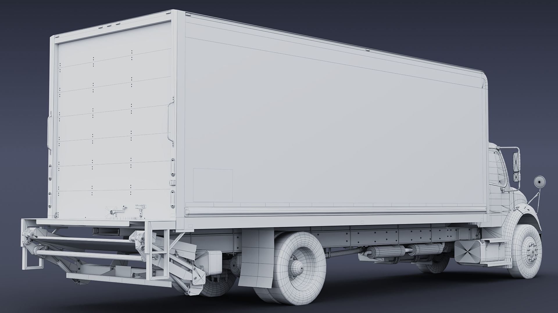 2020 Freightliner M2 106 Box truck Low-poly 3D model_44