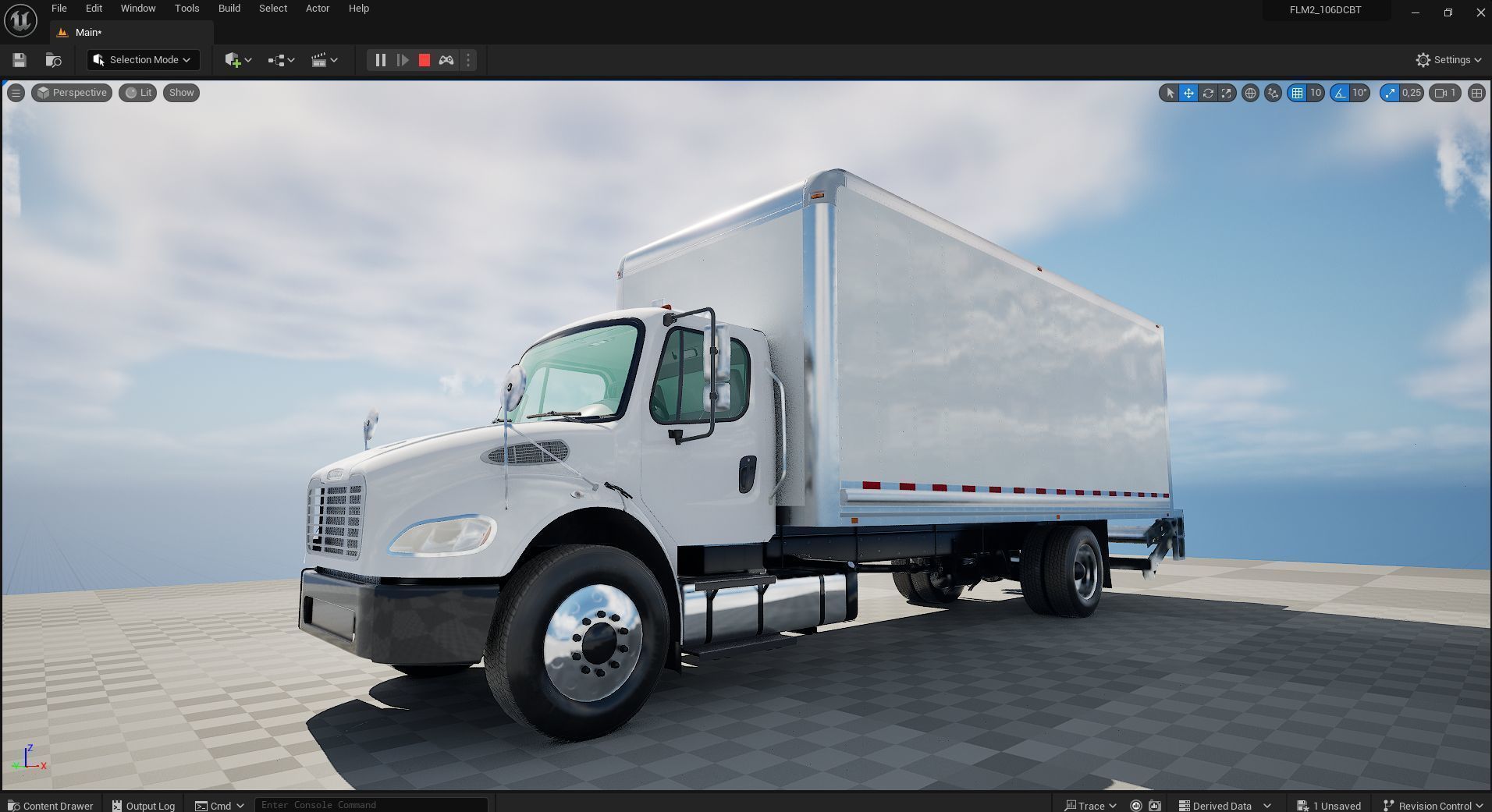 2020 Freightliner M2 106 Box truck Low-poly 3D model_59