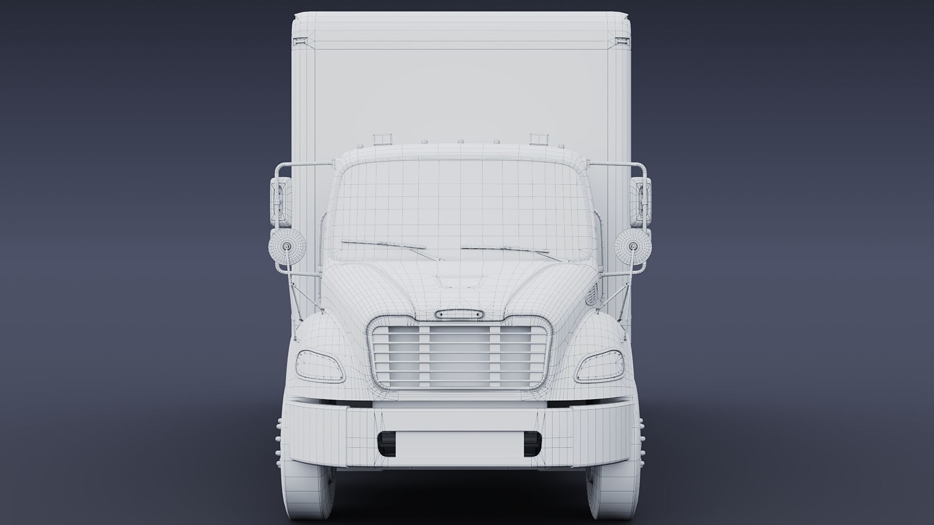 2020 Freightliner M2 106 Box truck Low-poly 3D model_46