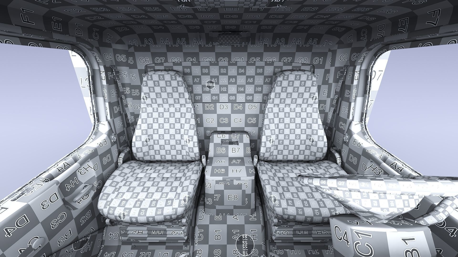 2020 Freightliner M2 106 Box truck Low-poly 3D model_54