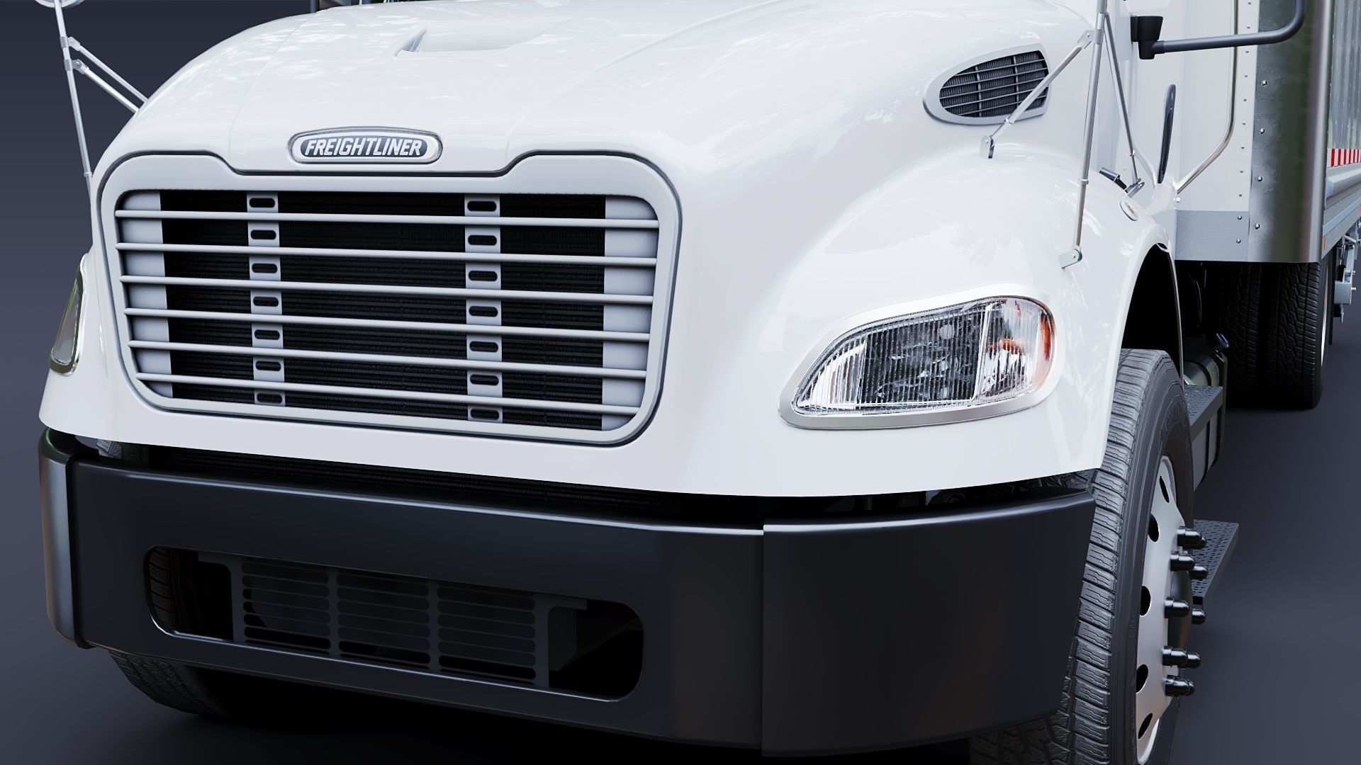 2020 Freightliner M2 106 Box truck Low-poly 3D model_33