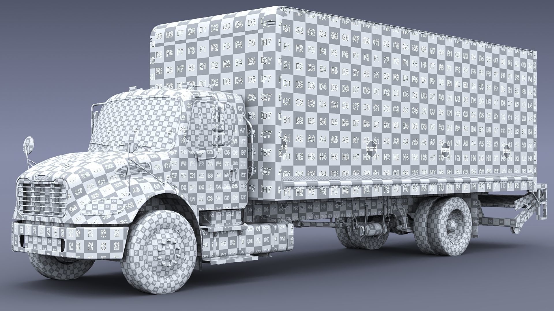 2020 Freightliner M2 106 Box truck Low-poly 3D model_51