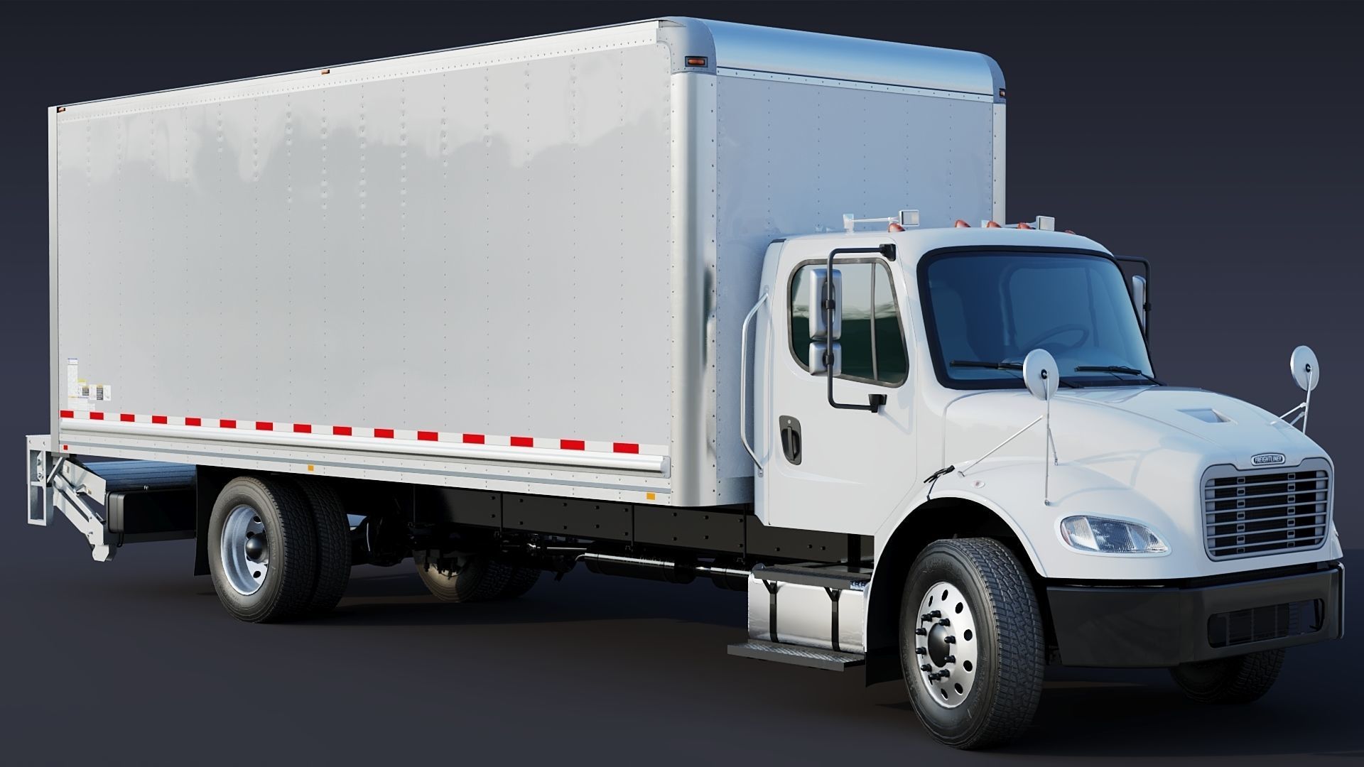 2020 Freightliner M2 106 Box truck Low-poly 3D model_15
