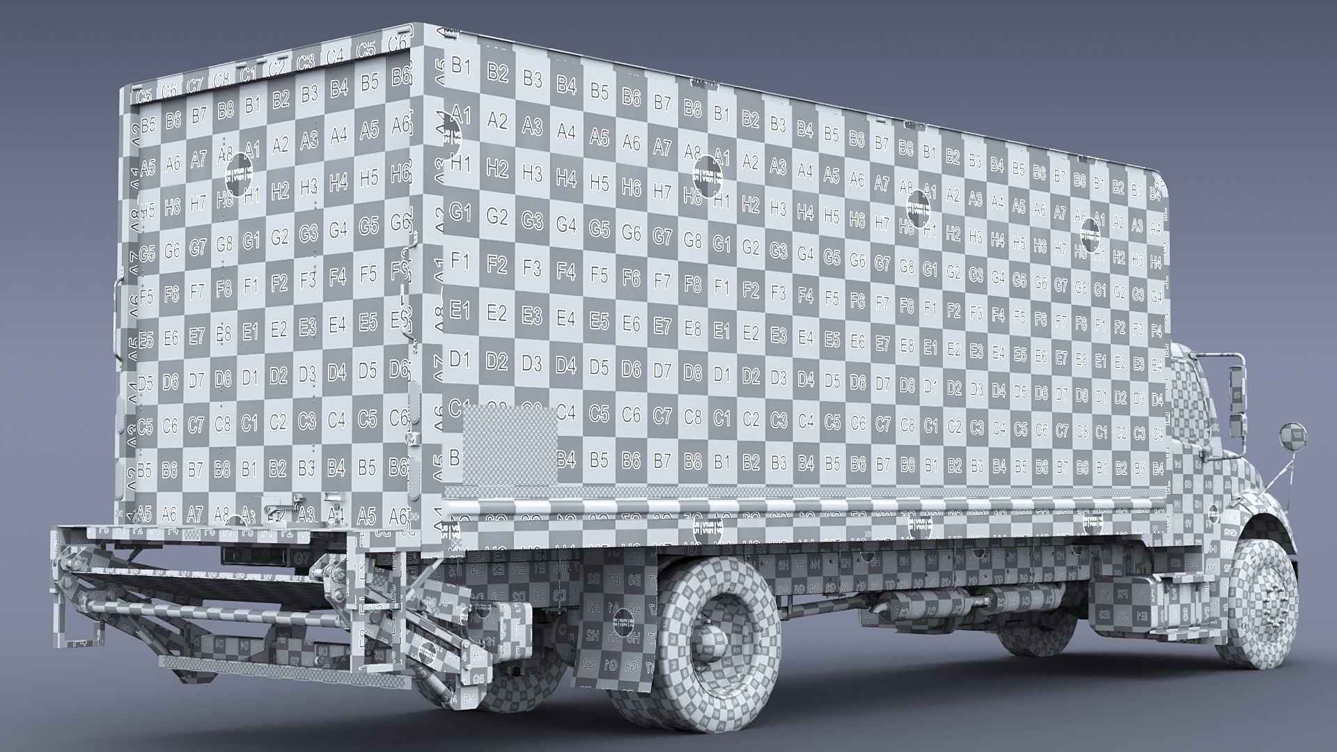 2020 Freightliner M2 106 Box truck Low-poly 3D model_52