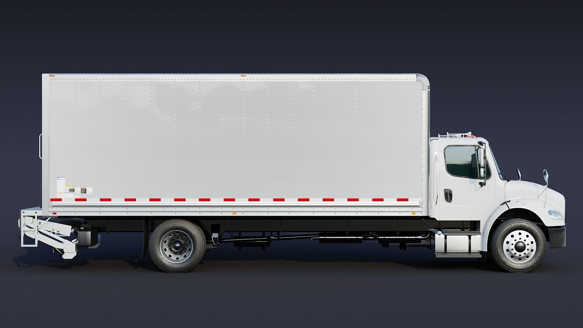 2020 Freightliner M2 106 Box truck Low-poly 3D model_14