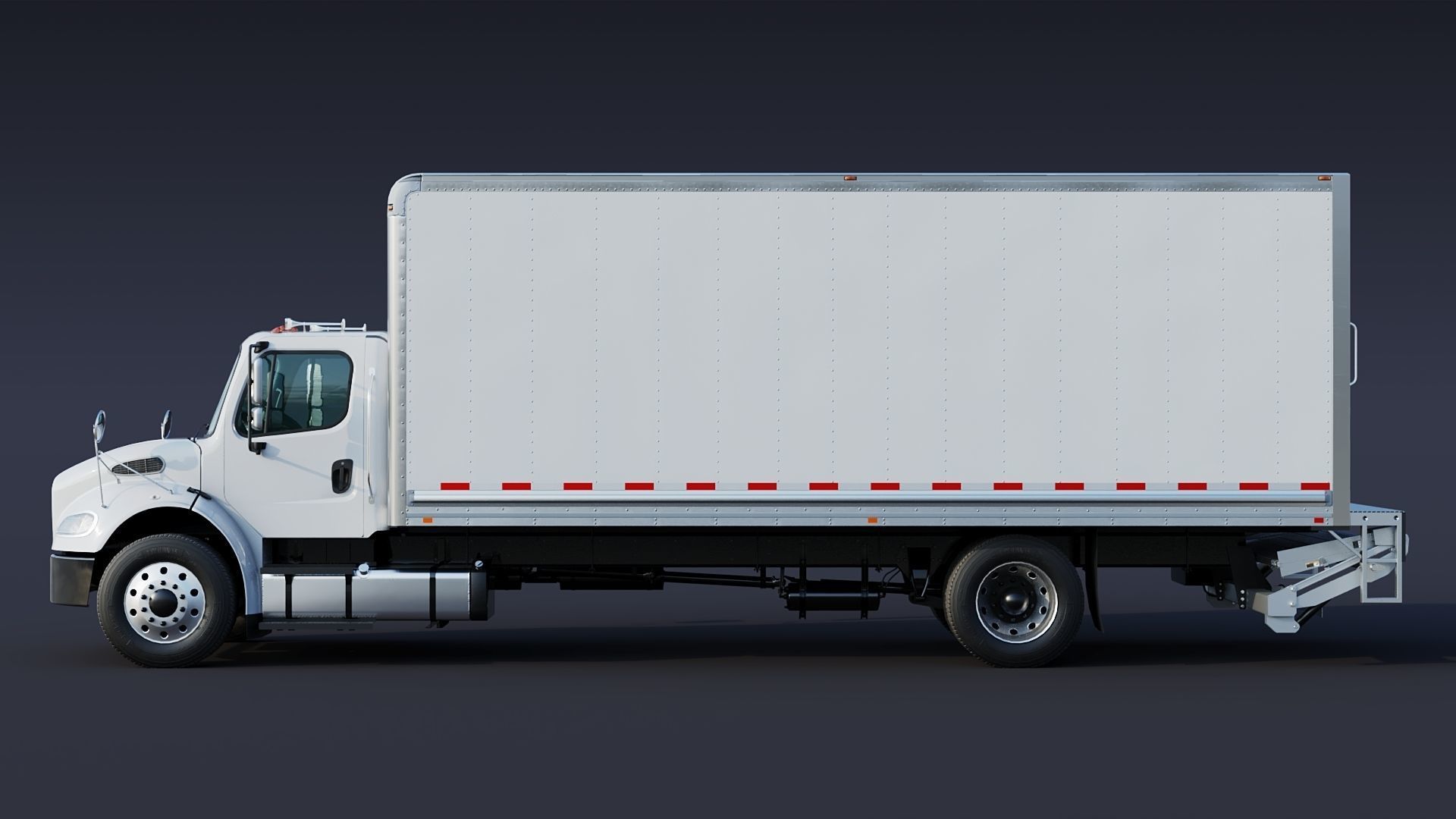 2020 Freightliner M2 106 Box truck Low-poly 3D model_5