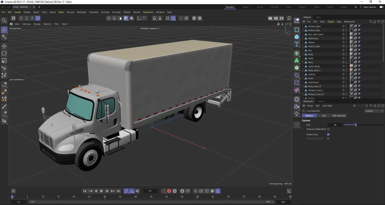 2020 Freightliner M2 106 Box truck Low-poly 3D model_58
