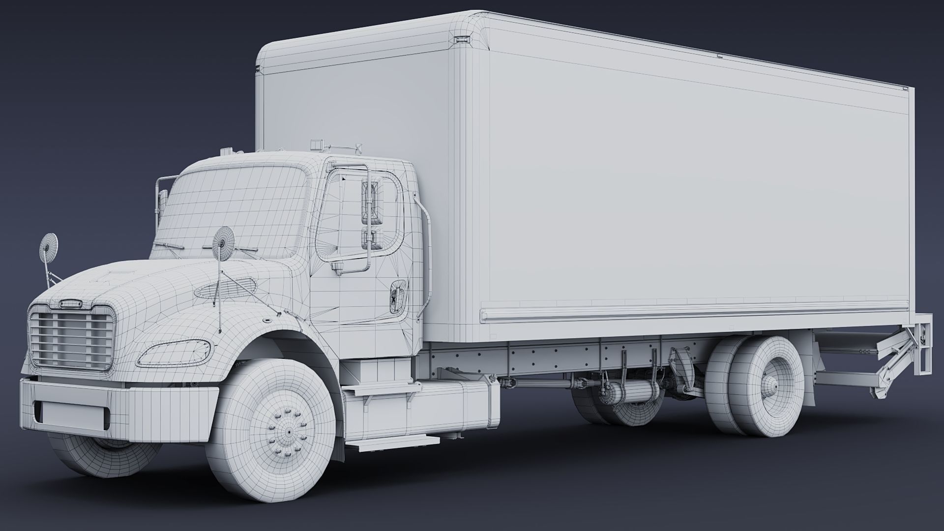 2020 Freightliner M2 106 Box truck Low-poly 3D model_41