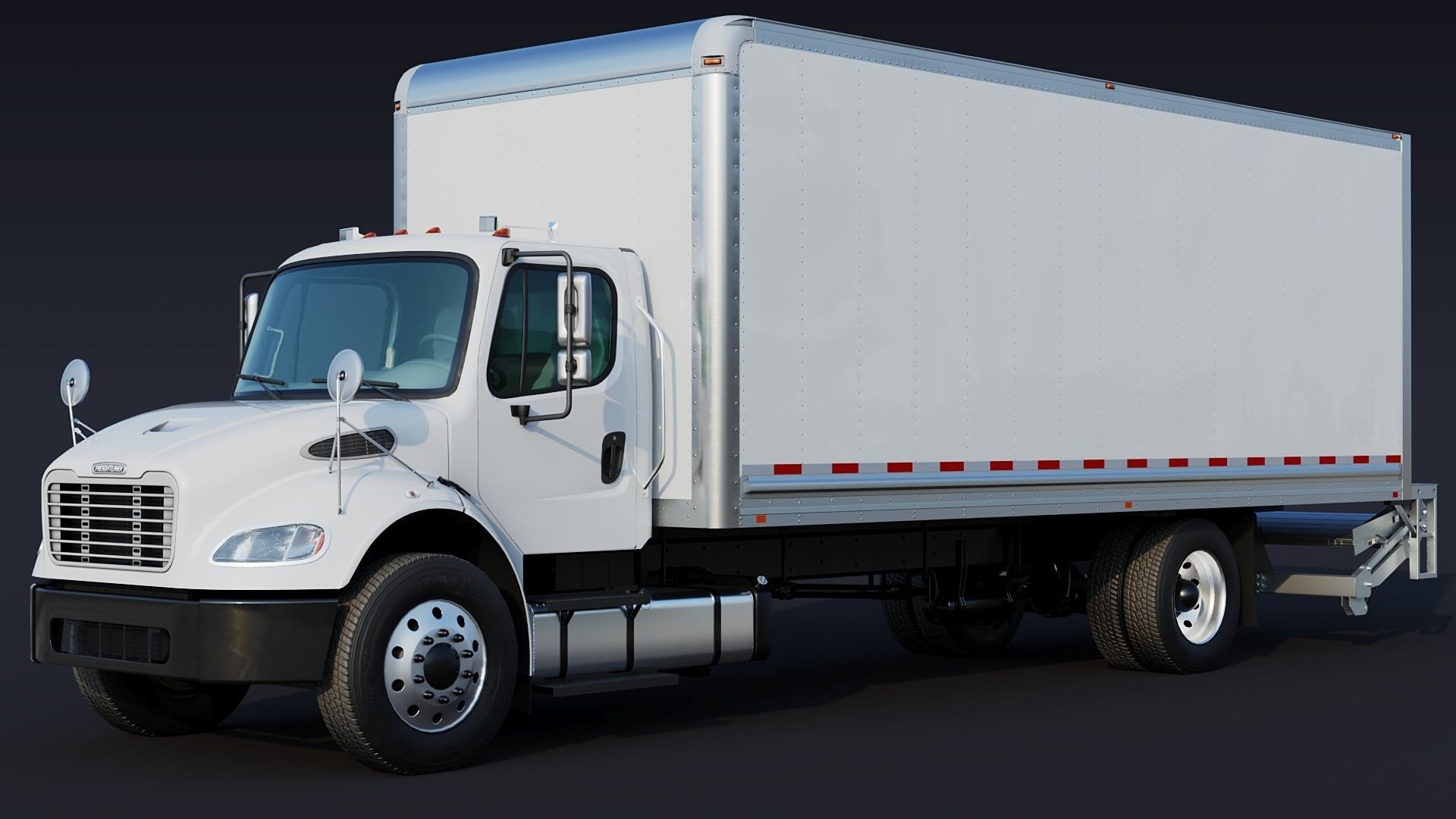 2020 Freightliner M2 106 Box truck Low-poly 3D model_2