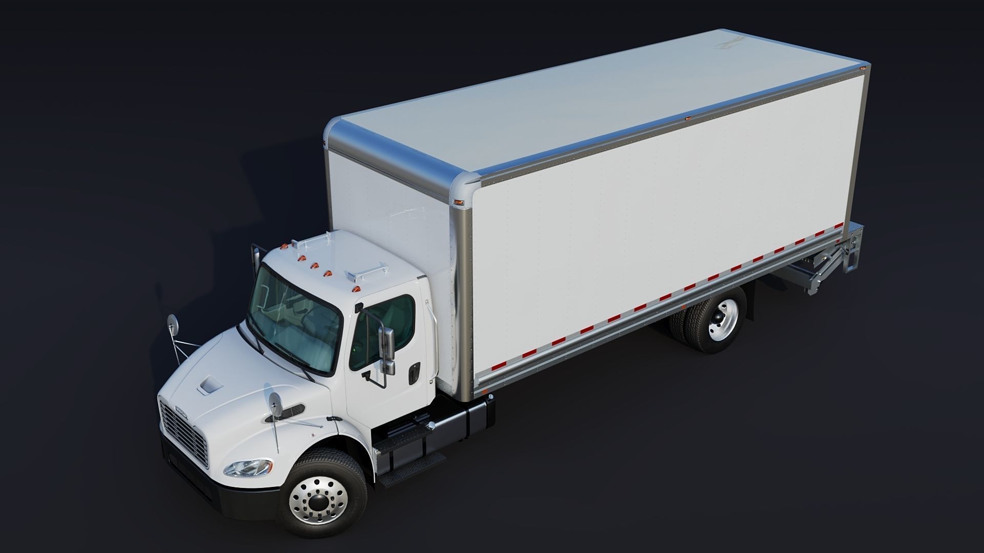 2020 Freightliner M2 106 Box truck Low-poly 3D model_26