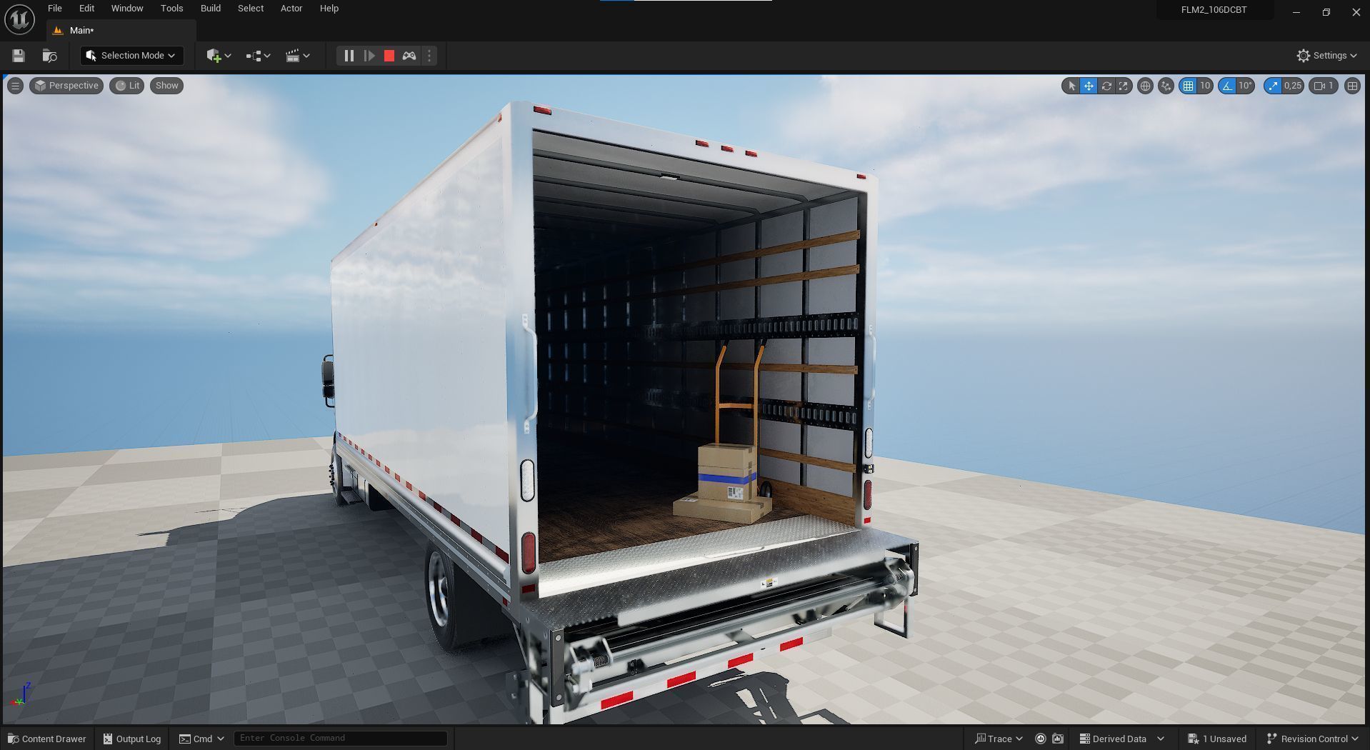 2020 Freightliner M2 106 Box truck Low-poly 3D model_60