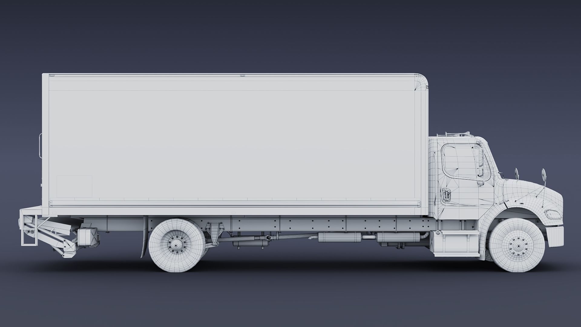 2020 Freightliner M2 106 Box truck Low-poly 3D model_45