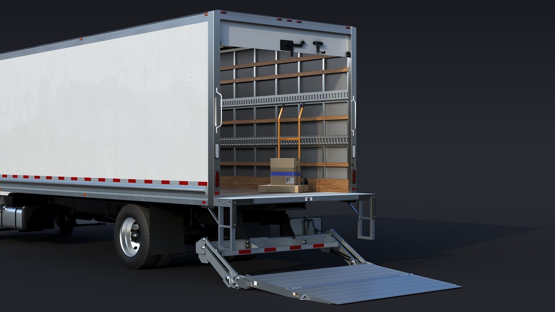 2020 Freightliner M2 106 Box truck Low-poly 3D model_8