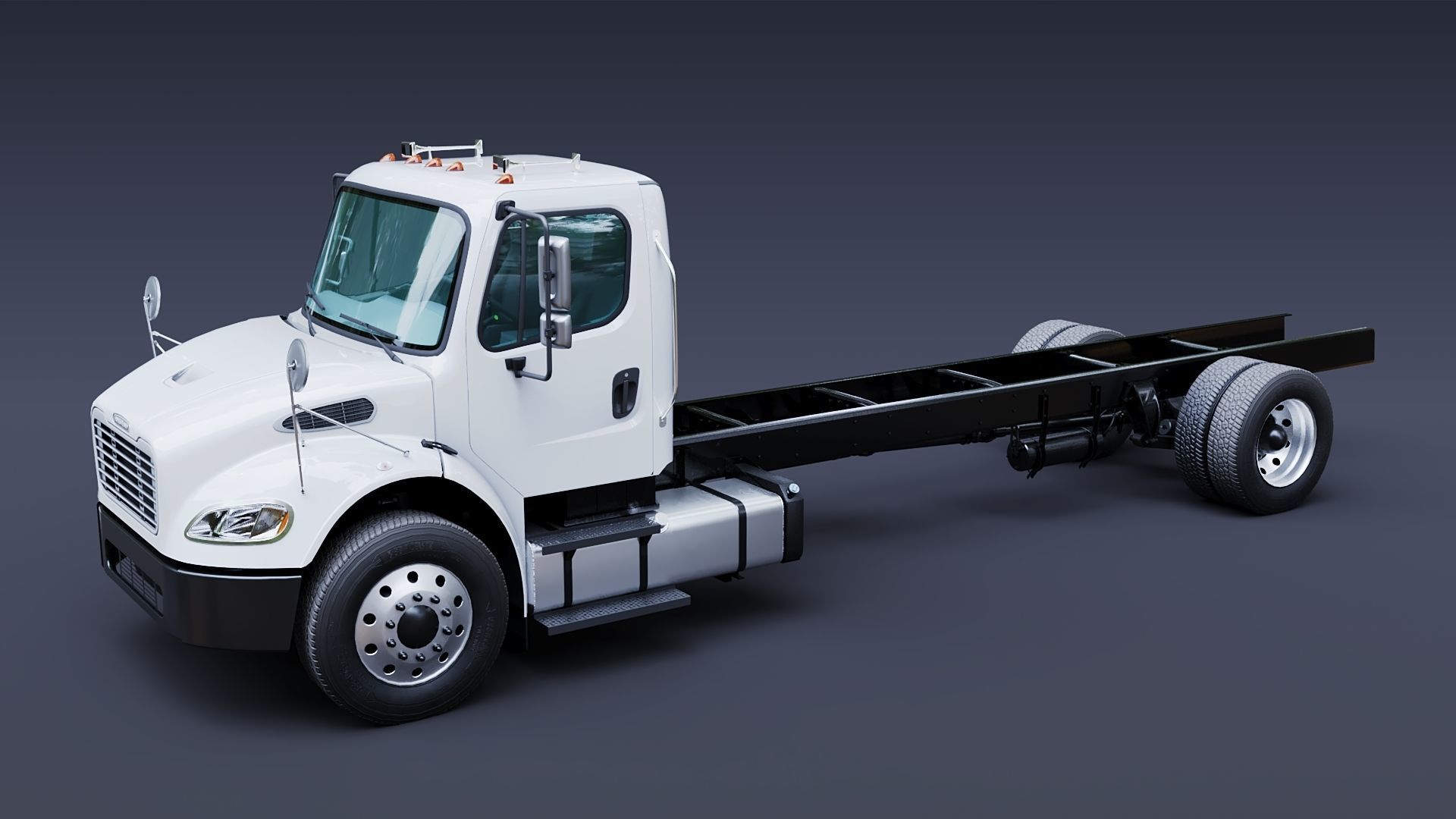 2020 Freightliner M2 106 Box truck Low-poly 3D model_28