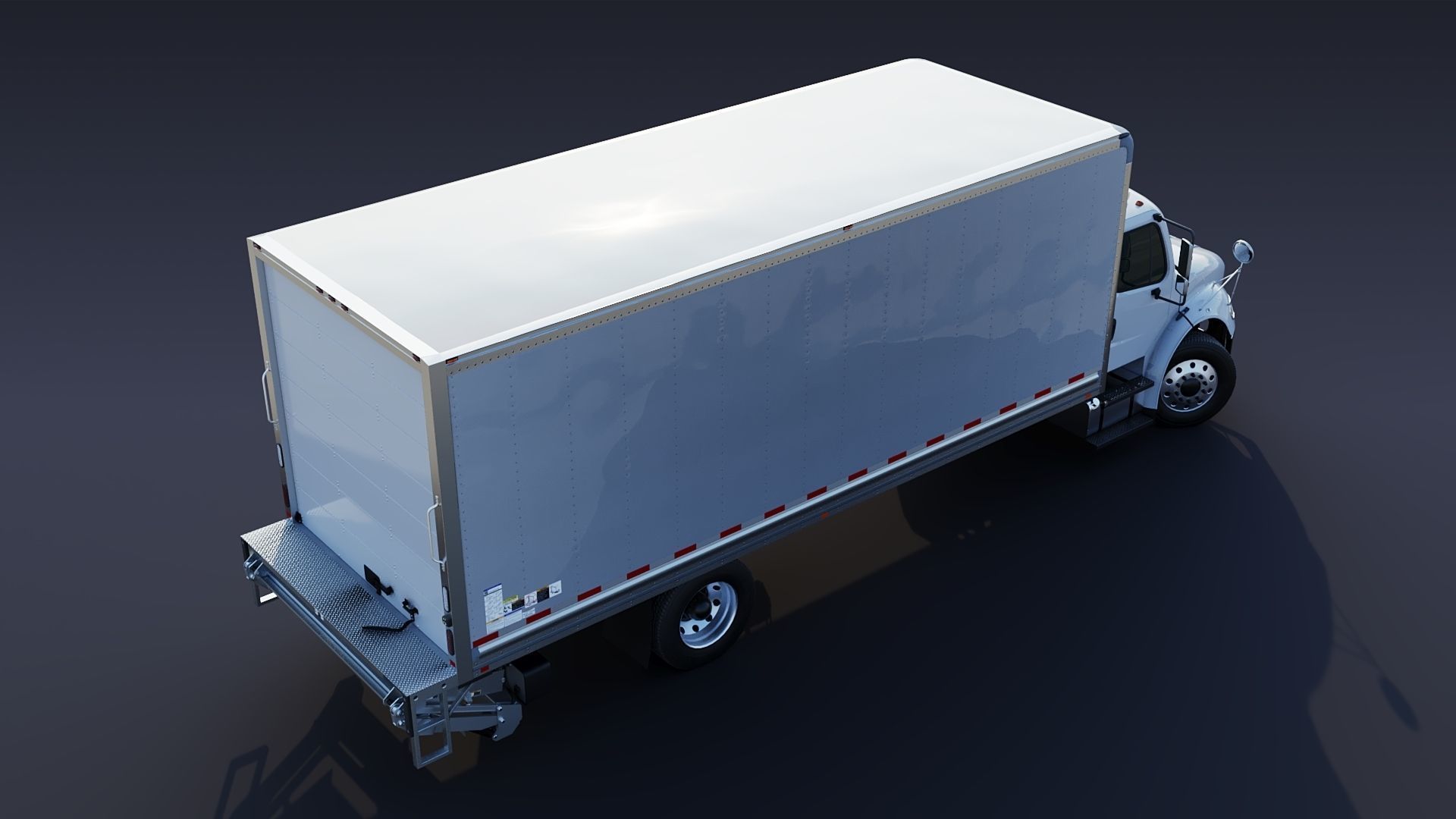 2020 Freightliner M2 106 Box truck Low-poly 3D model_27